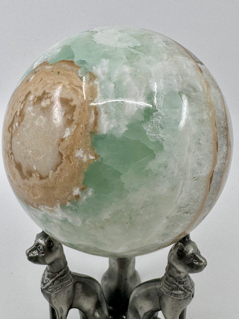 Caribbean Blue Calcite Sphere 9.5cm 1.3kg- Calming, Clairvoyance & Astral Travel