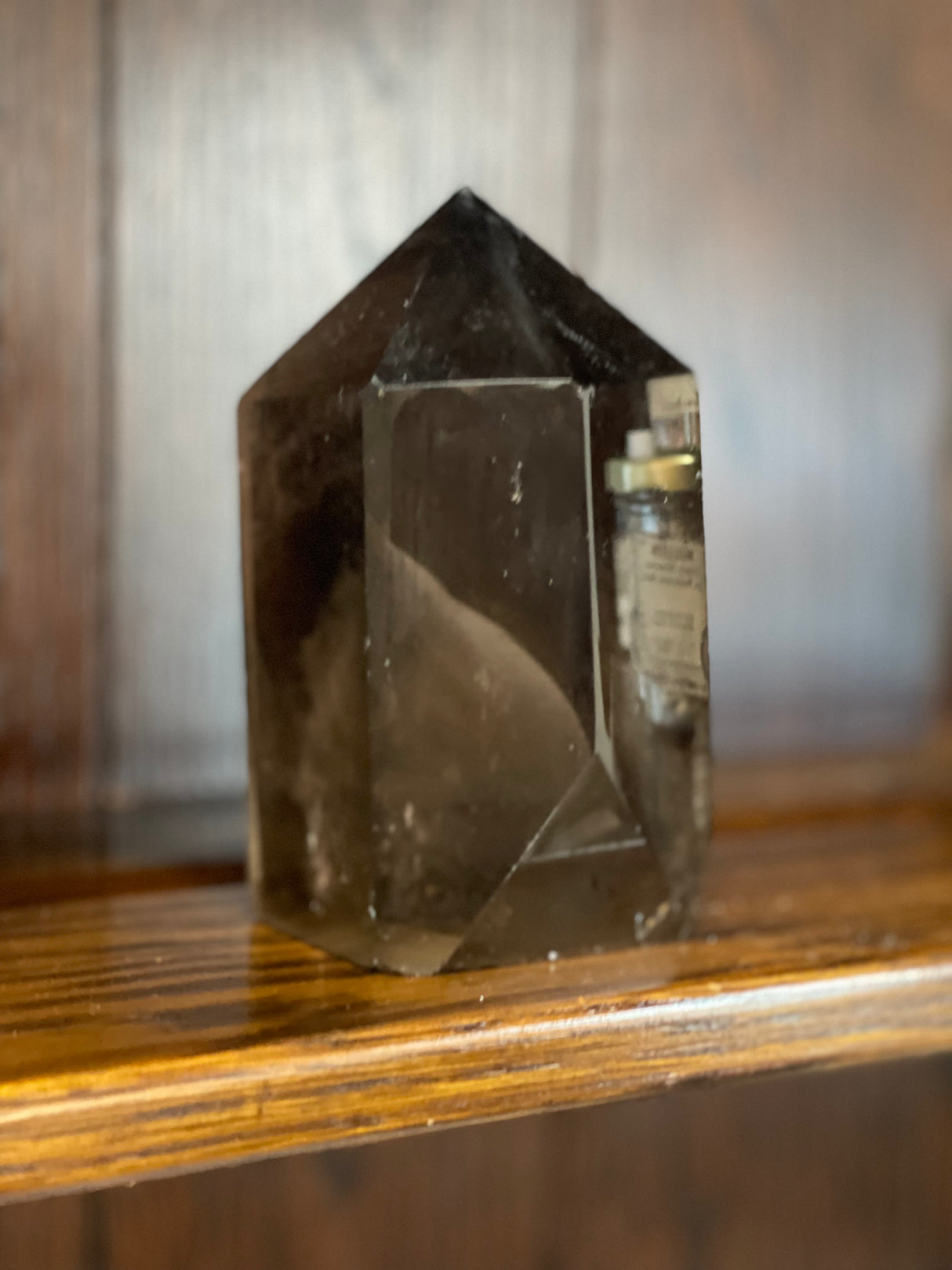 Smoky Quartz Tower #4 749g - “My spirit is deeply grounded in the present moment”.