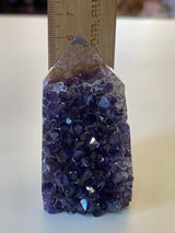 Amethyst Cluster Point A+ with polished back - #3 176g - “I trust my intuition and allow it to guide me each day”’