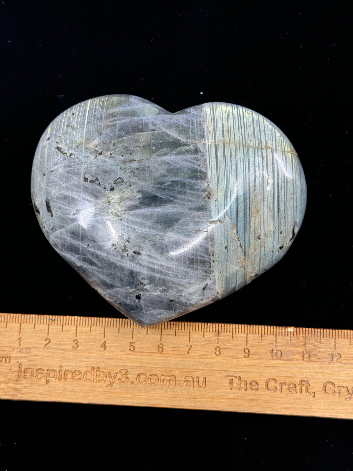 Labradorite Heart 355g - “I welcome change and transformation into my life”.