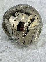 Pyrite Skull Carving #4 - 1.256kilos - Protection & Energy