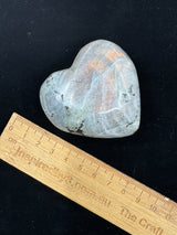 Labradorite Heart 156g - “I welcome change and transformation into my life”.