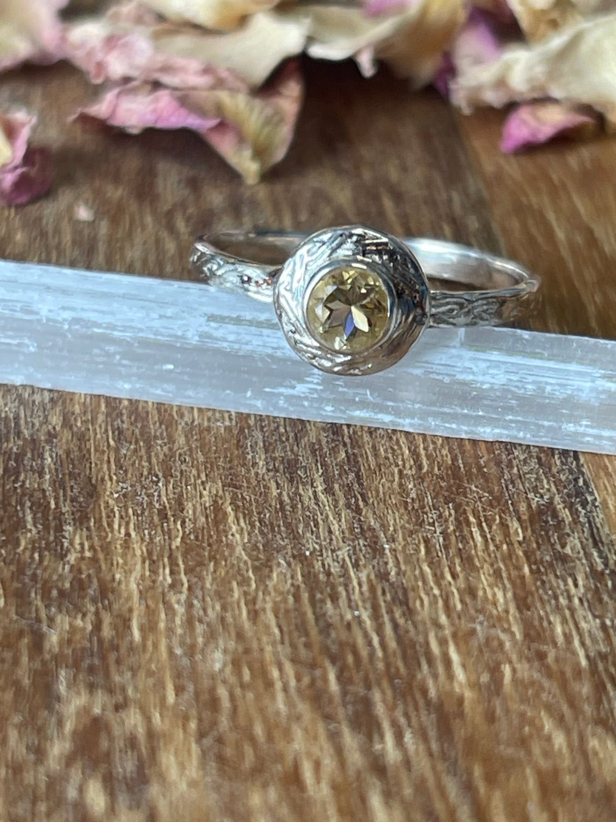 Citrine Silver Ring Size 7 - “I am successful in all areas of life”.