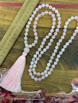 Mala Beads 108 Beads - Rose Quartz - “I radiate love, beauty, confidence and grace”