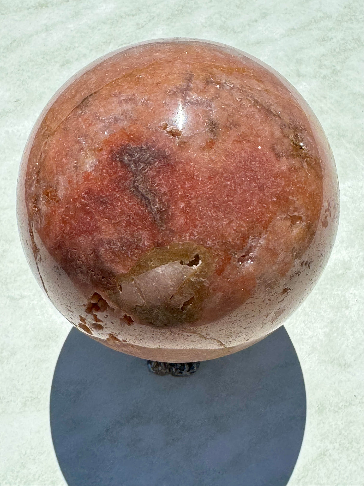 Pink Amethyst Sphere 2.421 Kilos 14cm- “ I am a strong and loving person”.