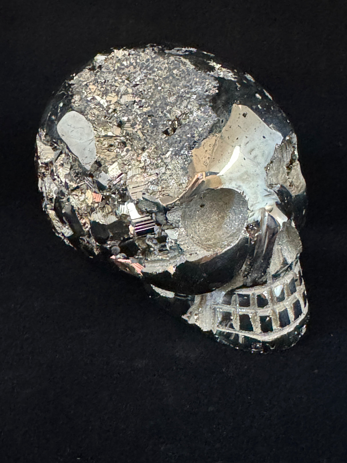 Pyrite Skull Carving #7 - 1.044kilos - Protection & Energy