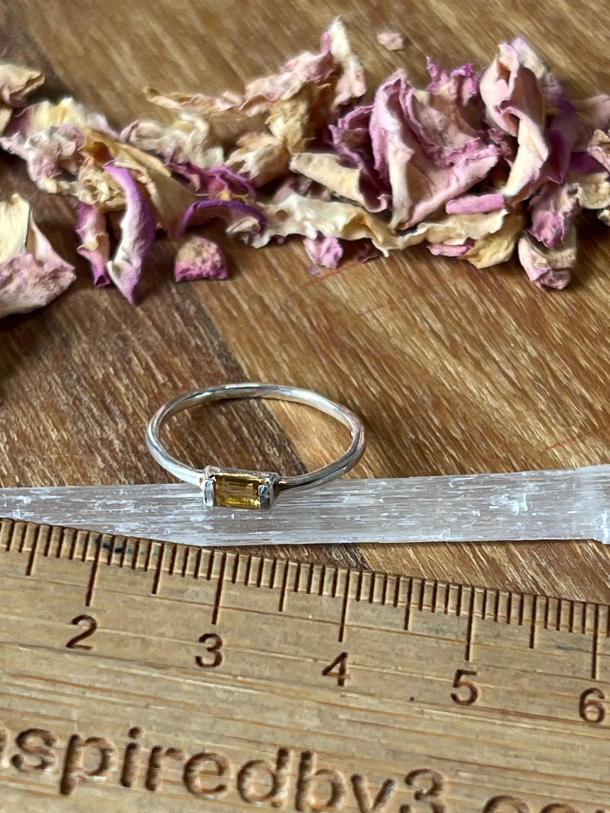 Citrine Silver Ring Size 7 - “I am successful in all areas of life”.