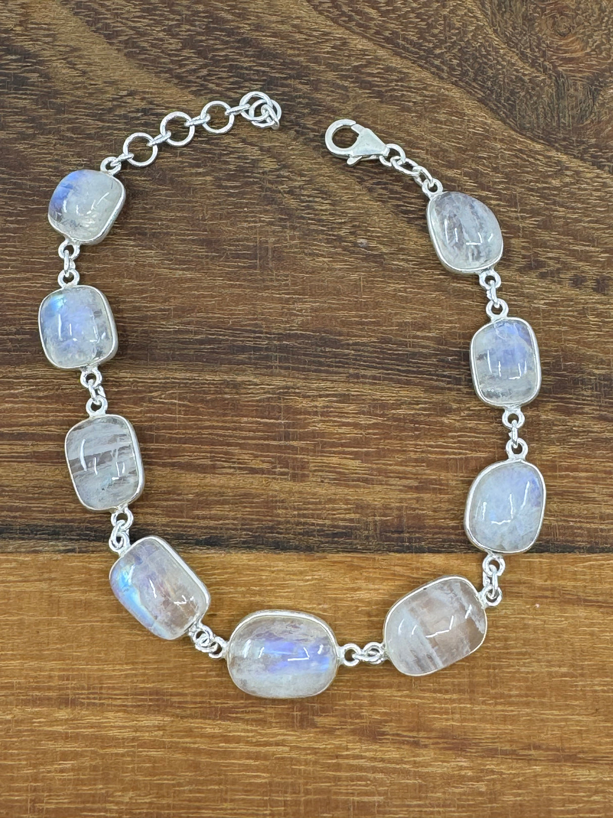 Rainbow Moonstone Sterling Silver Bracelet - “My mind is open to new possibilities and opportunities”.