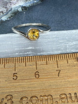 Citrine Silver Ring Size 8 - “I am successful in all areas of life”