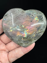 Labradorite Heart 140g - “I welcome change and transformation into my life”.