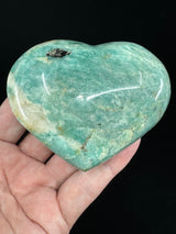 Amazonite Heart 248g - "I speak my truth with courage and confidence".