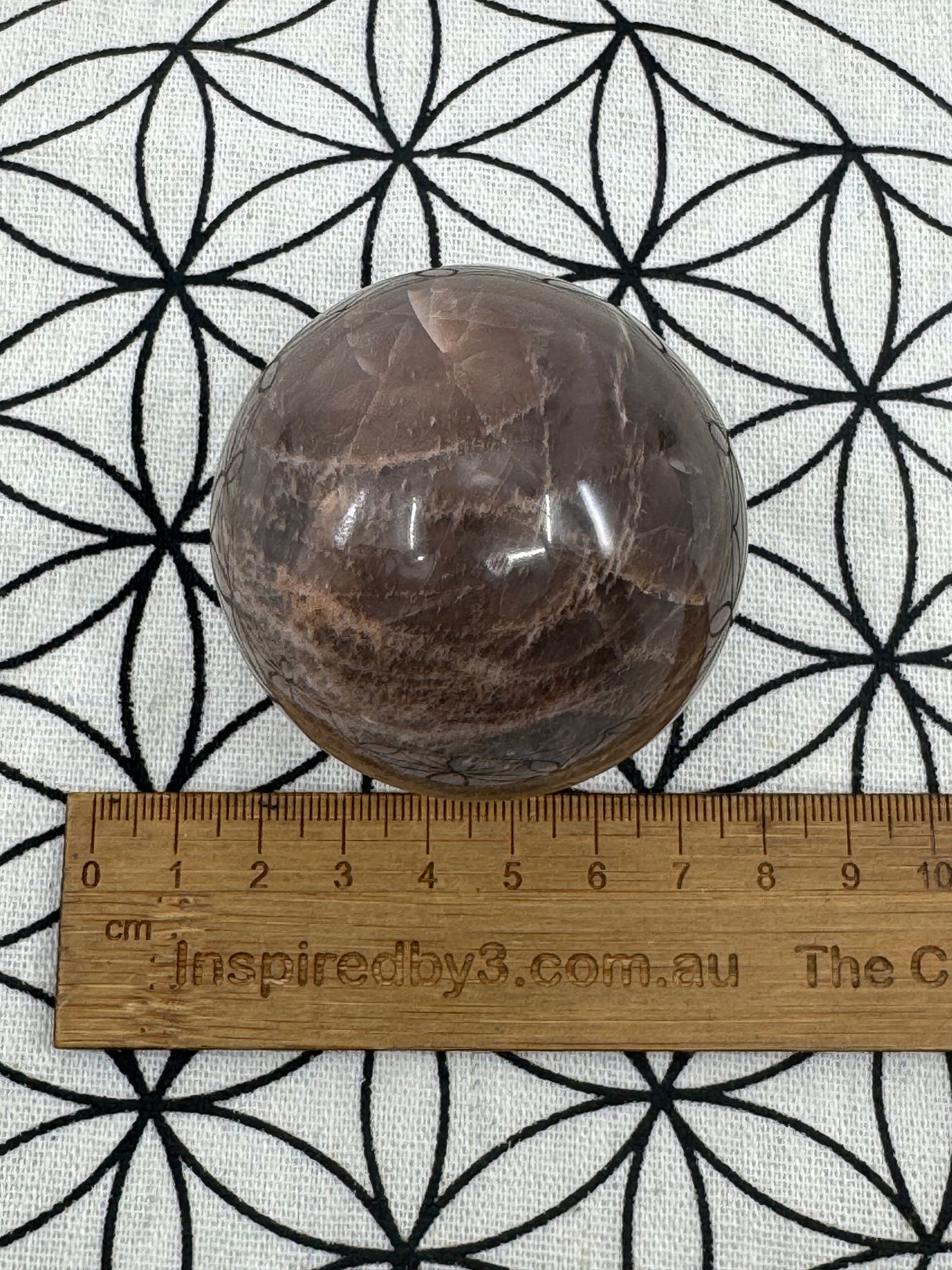 Black Moonstone Sphere 243g - ‘'I am open and ready for new beginnings in my life”.