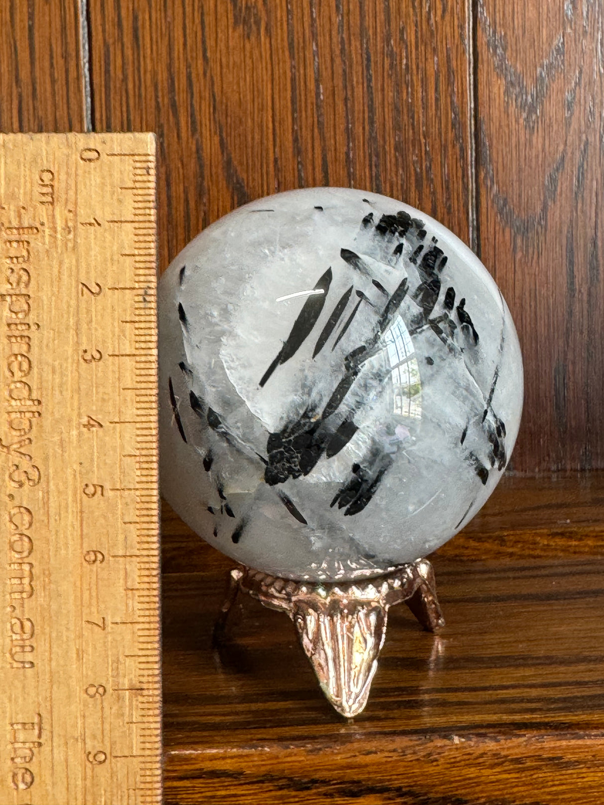 Black Tourmaline in Quartz Sphere 455g- Protection