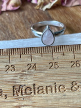 Rose Quartz Silver Ring Size 7 - “I radiate love, beauty, confidence and grace”.