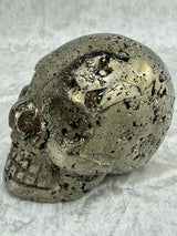 Pyrite Skull Carving #6 - 1.079kilos - Protection & Energy