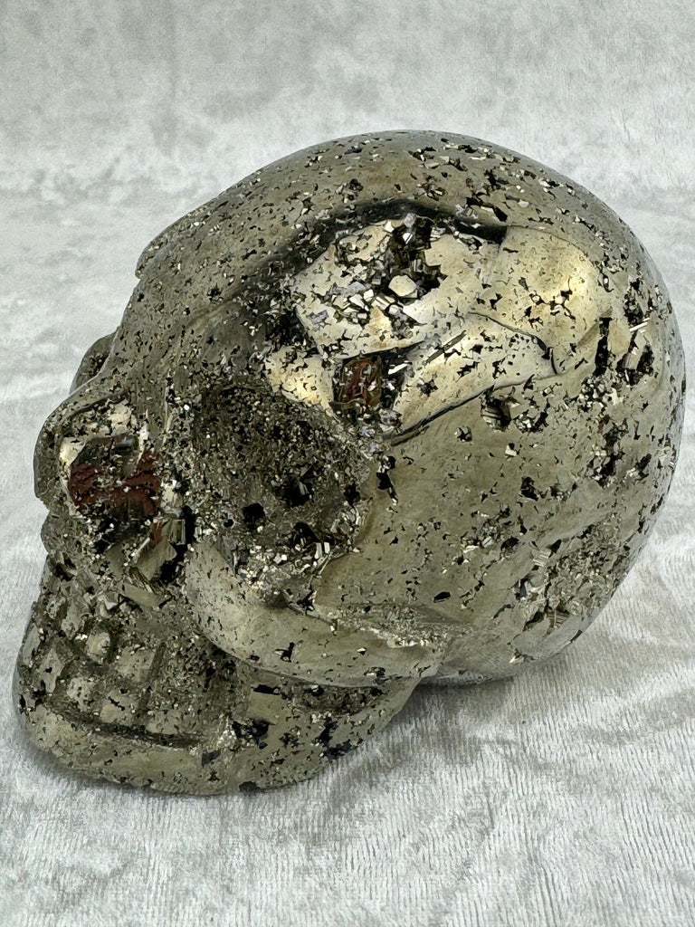 Pyrite Skull Carving #6 - 1.079kilos - Protection & Energy