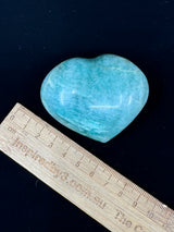 Amazonite Heart 137g - "I speak my truth with courage and confidence".