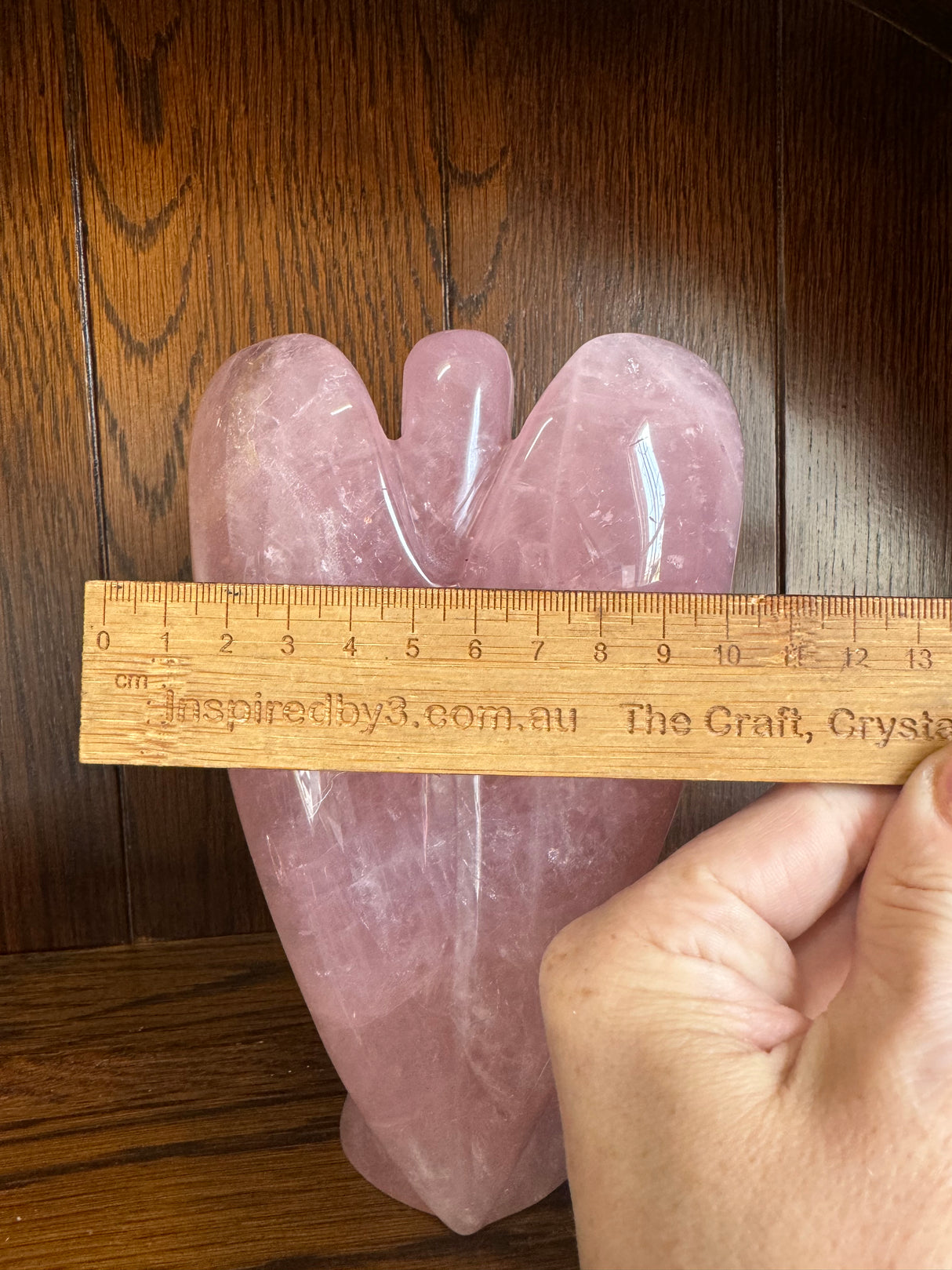 Rose Quartz Angel Large 18cm1.2kilos - Love & Peace