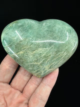 Amazonite Heart 231g - "I speak my truth with courage and confidence".