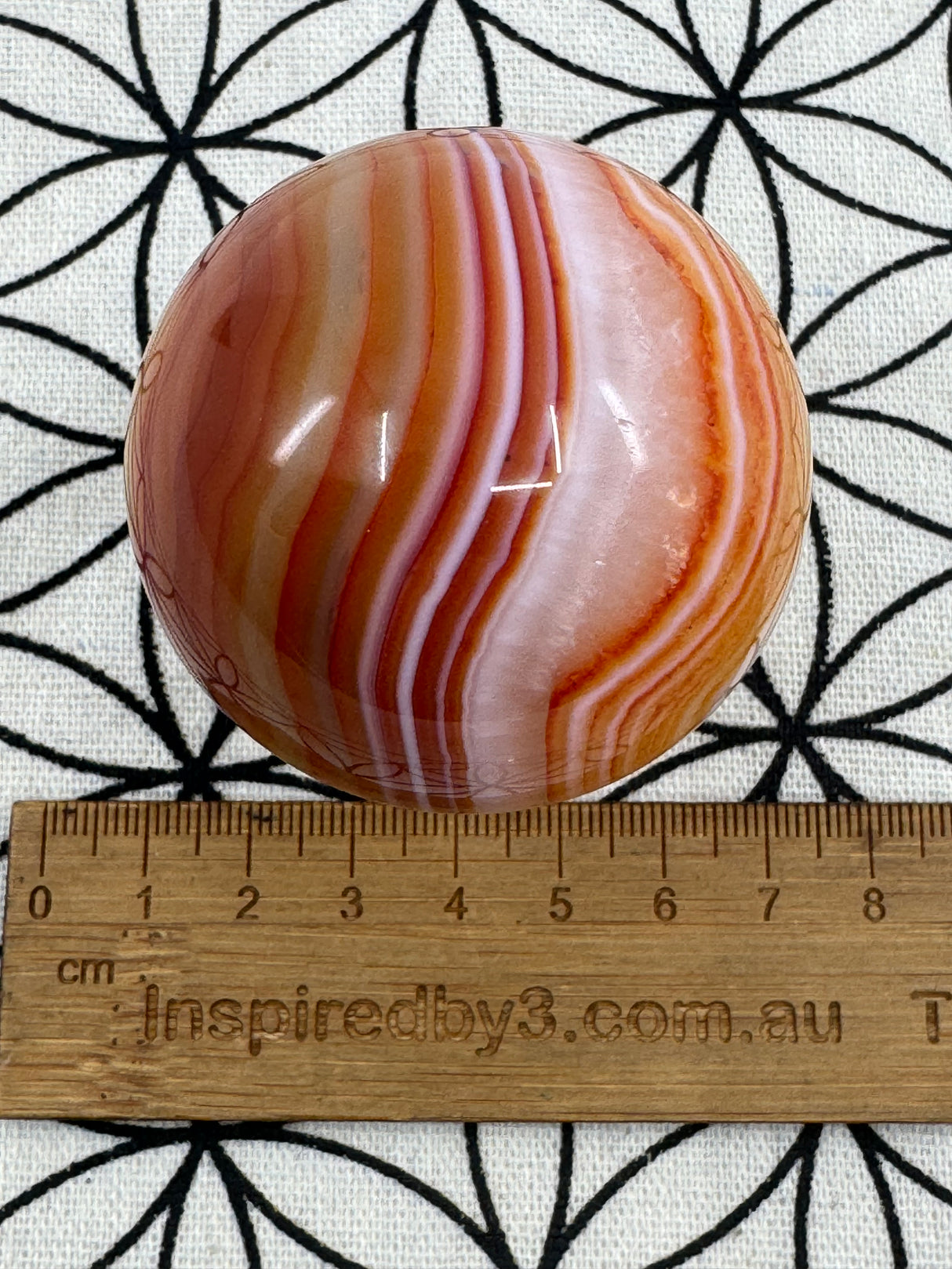 Sardonyx Sphere 211g - "I am filled with strength, courage, and vitality."