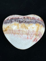 Red Banded Calcite Heart 136g - For Detoxification & Energy. “I love & appreciate my body".