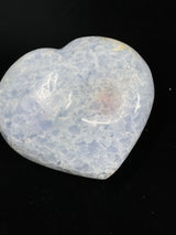 Blue Calcite Heart 468g - “I do not allow outside influences to disturb my inner peace”.