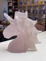 Rose Quartz Unicorn Carving 413g  - “I radiate love, beauty, confidence and grace”.