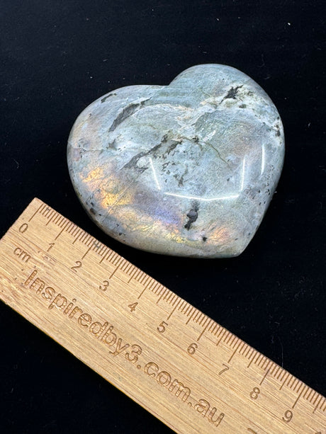 Labradorite Heart 194g - “I welcome change and transformation into my life”.