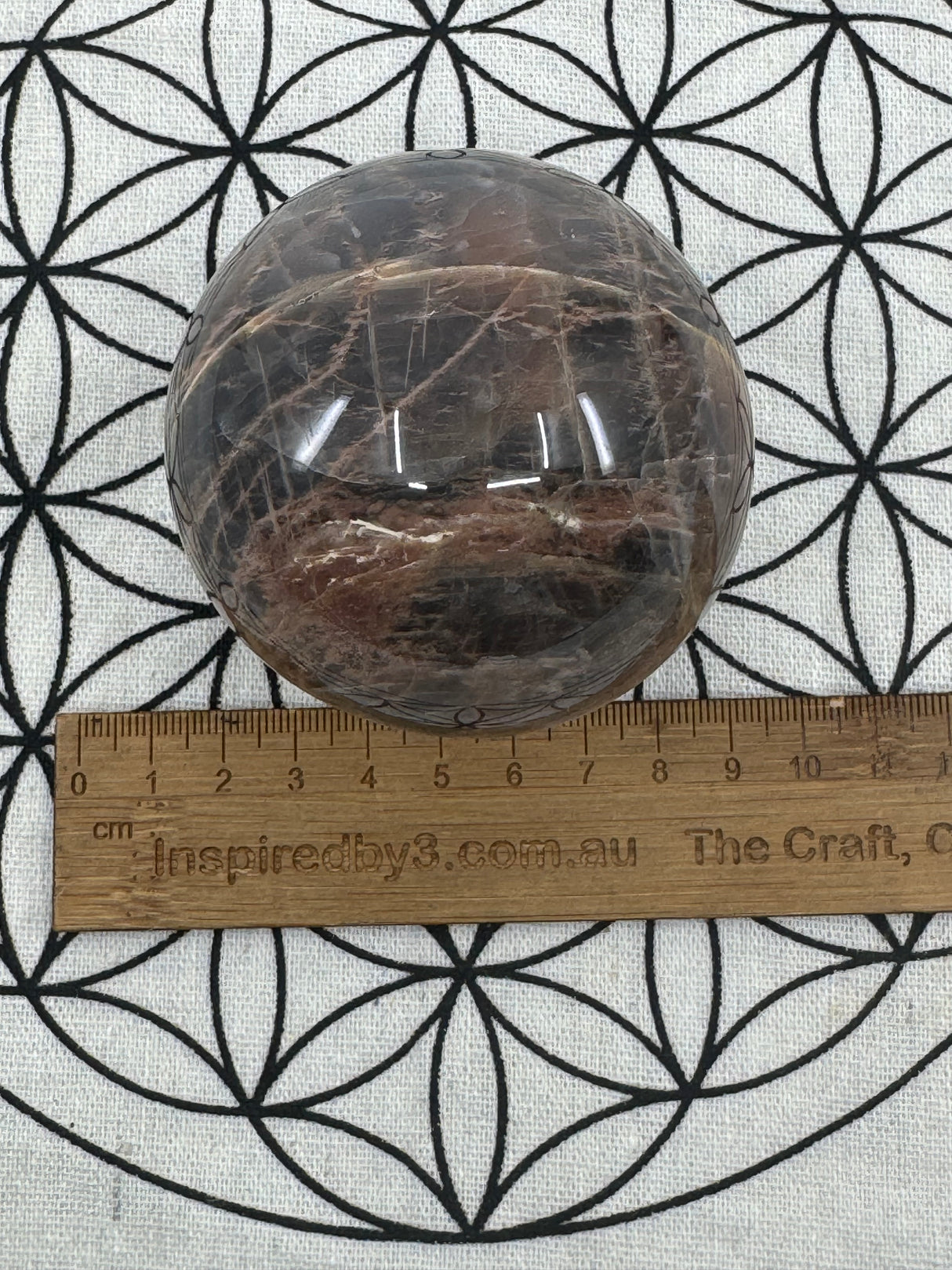 Black Moonstone Sphere 461g - ‘'I am open and ready for new beginnings in my life”.