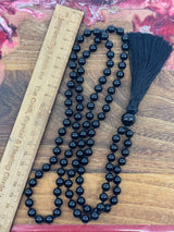 Mala Beads - Black Onyx - "I am focused and can do anything I set my mind to"