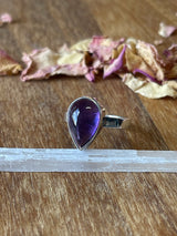 Amethyst Silver Ring Size 7