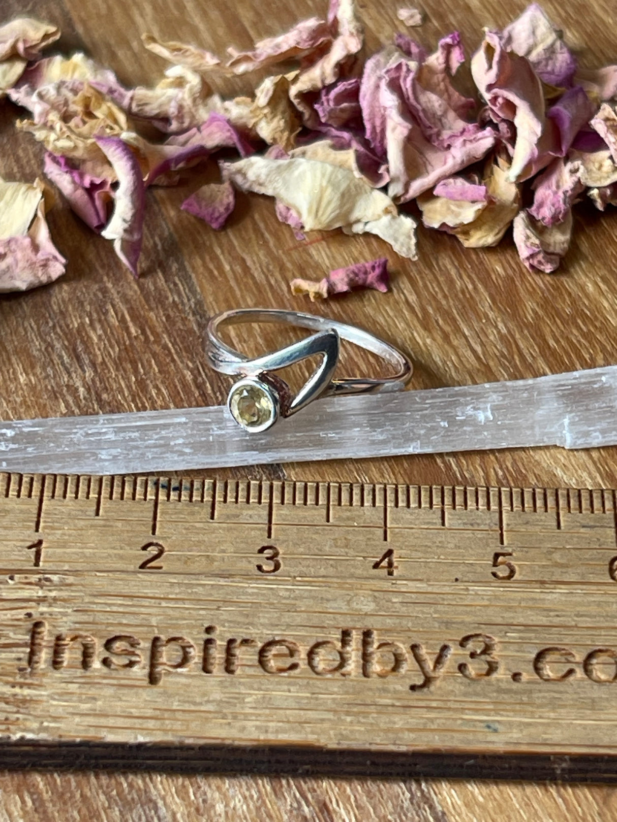 Citrine Silver Ring Size 7 - “I am successful in all areas of life”.