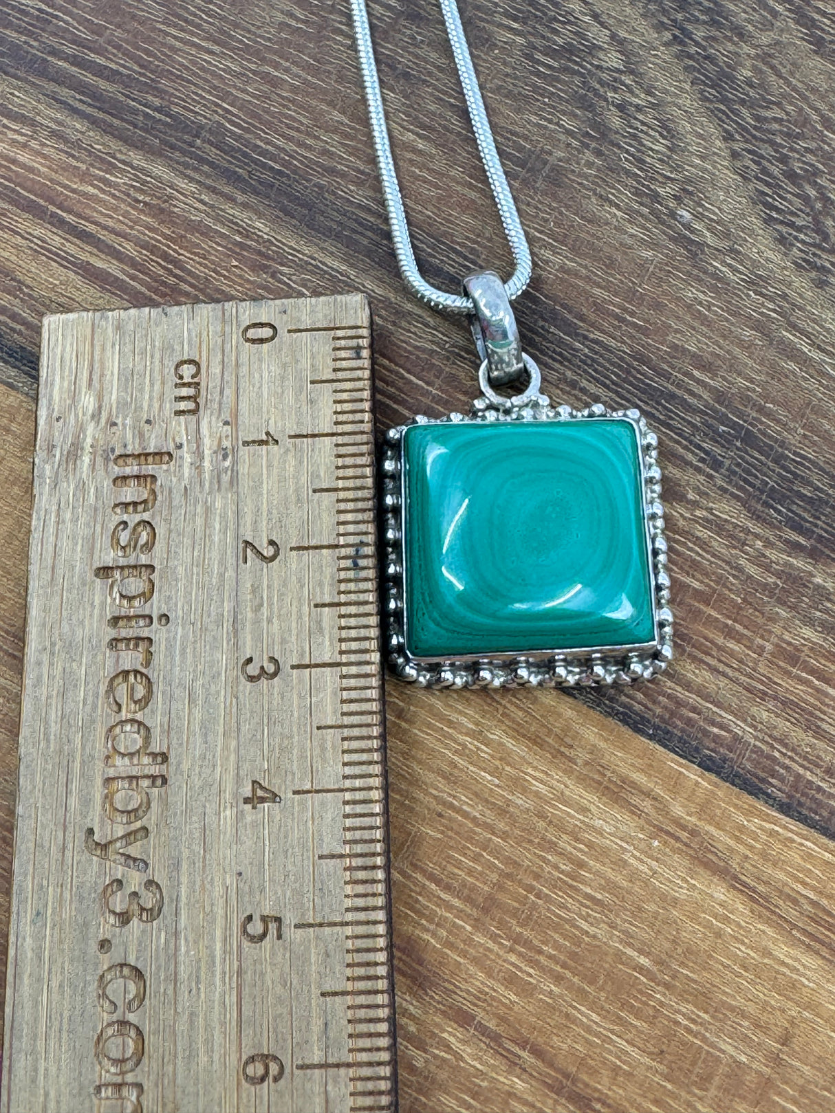 Malachite Silver Pendant - "I choose to radiate love, kindness, and positive energy."