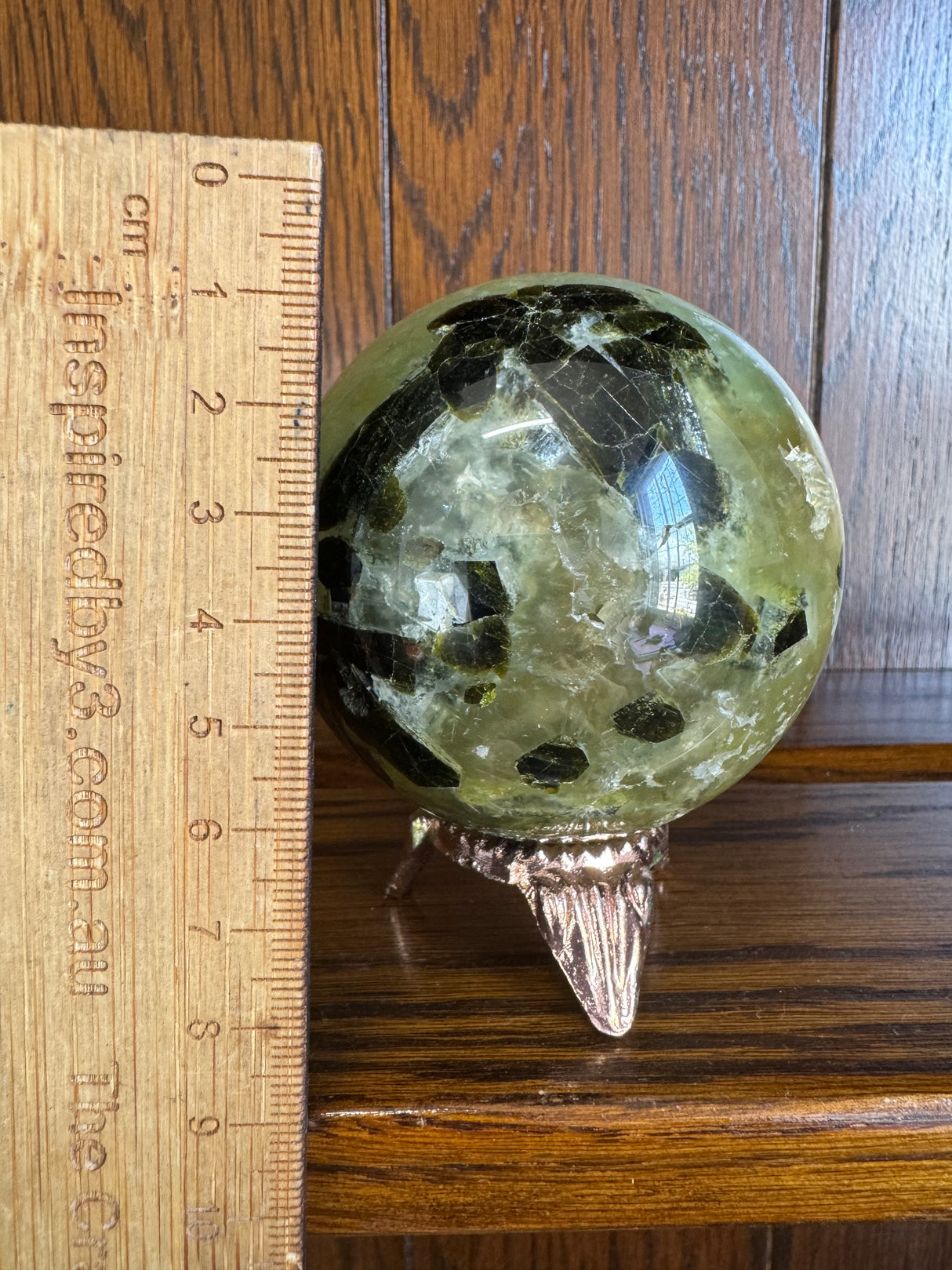 Prehnite and Epidote Sphere #2 472g 7cm