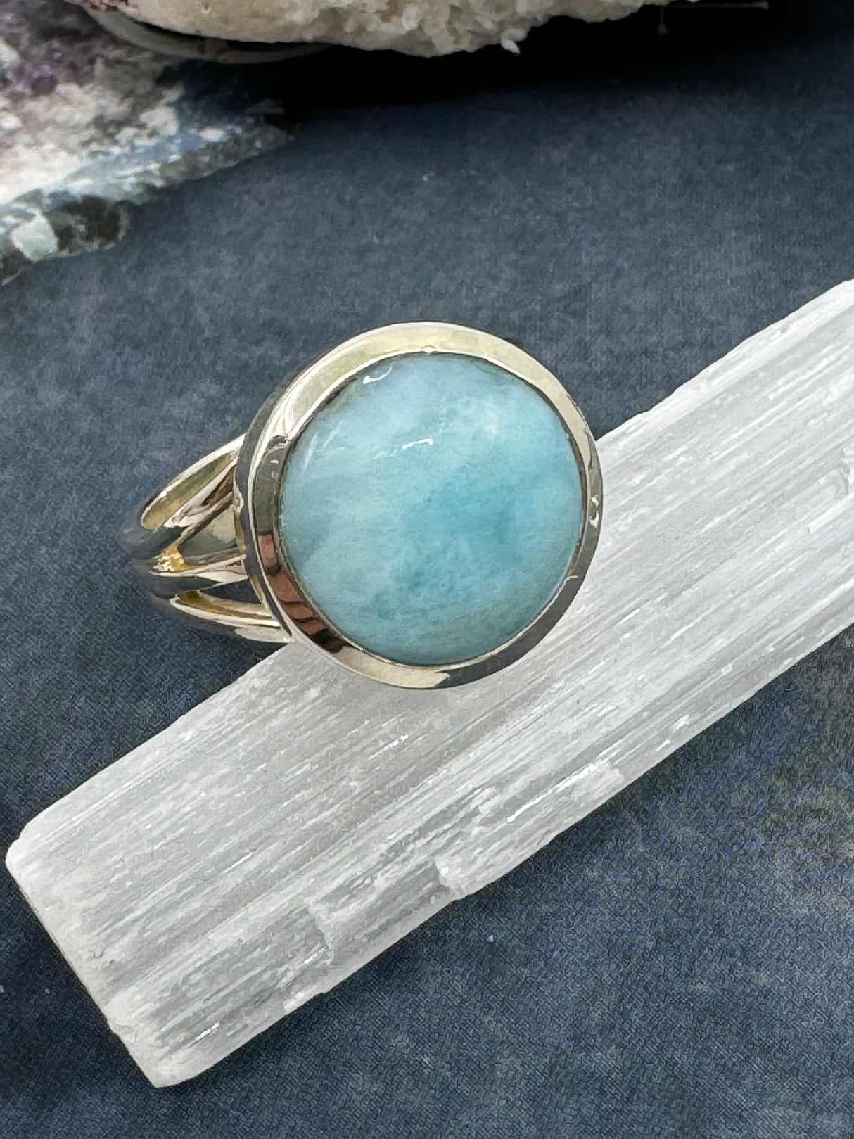 Larimar Ring Size 7 - "I allow myself to express my inner femininity".