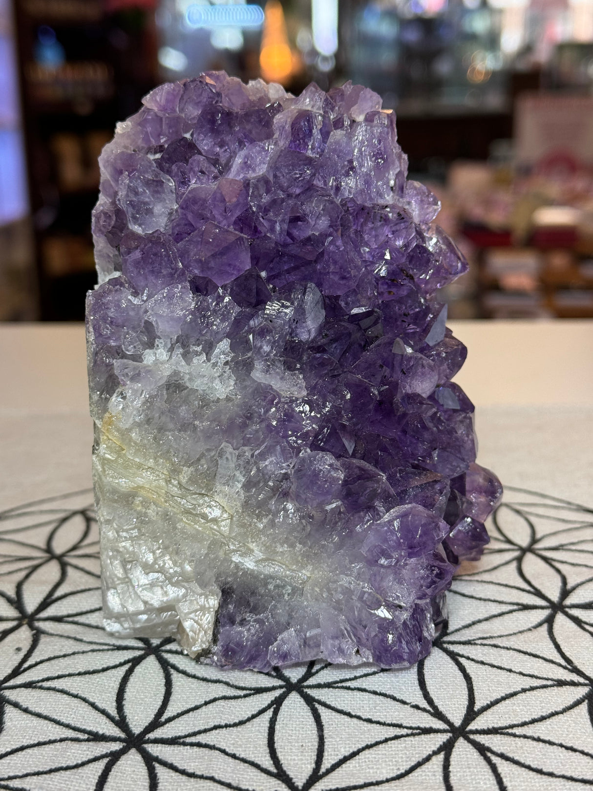 Amethyst Cluster with Calcite  1024g #39 -  “I trust my intuition and allow it to guide me each day”