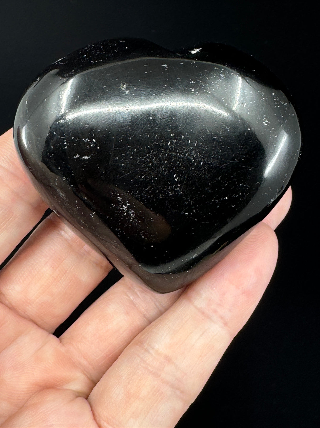 Black Obsidian Heart - "I release negative energy within and around me."