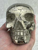 Pyrite Skull Carving #5 - 1.363kilos - Protection & Energy