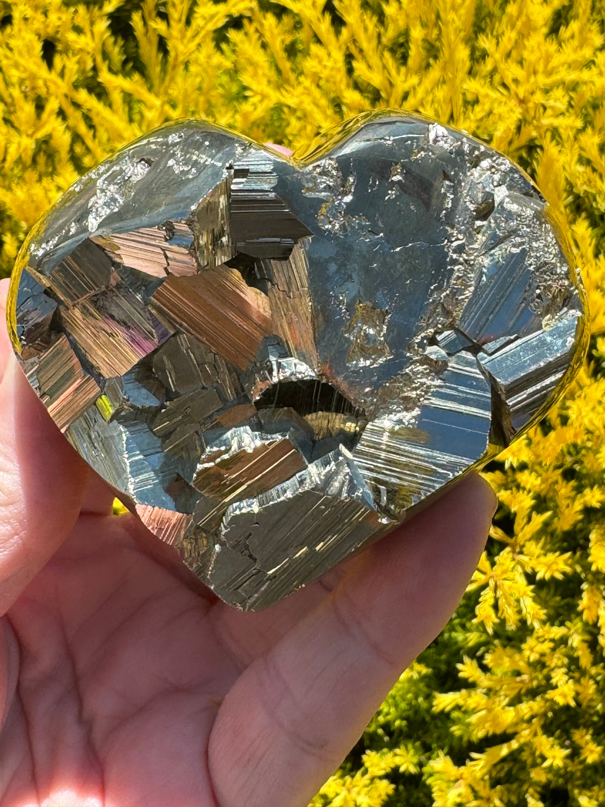 Pyrite Heart Carving #9 - 416g - Protection & Energy