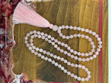 Mala Beads 108 Beads - Rose Quartz - “I radiate love, beauty, confidence and grace”