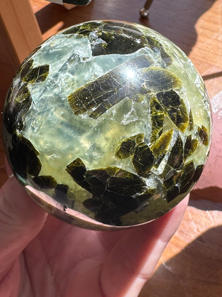 Prehnite and Epidote Sphere #3 450g 7cm