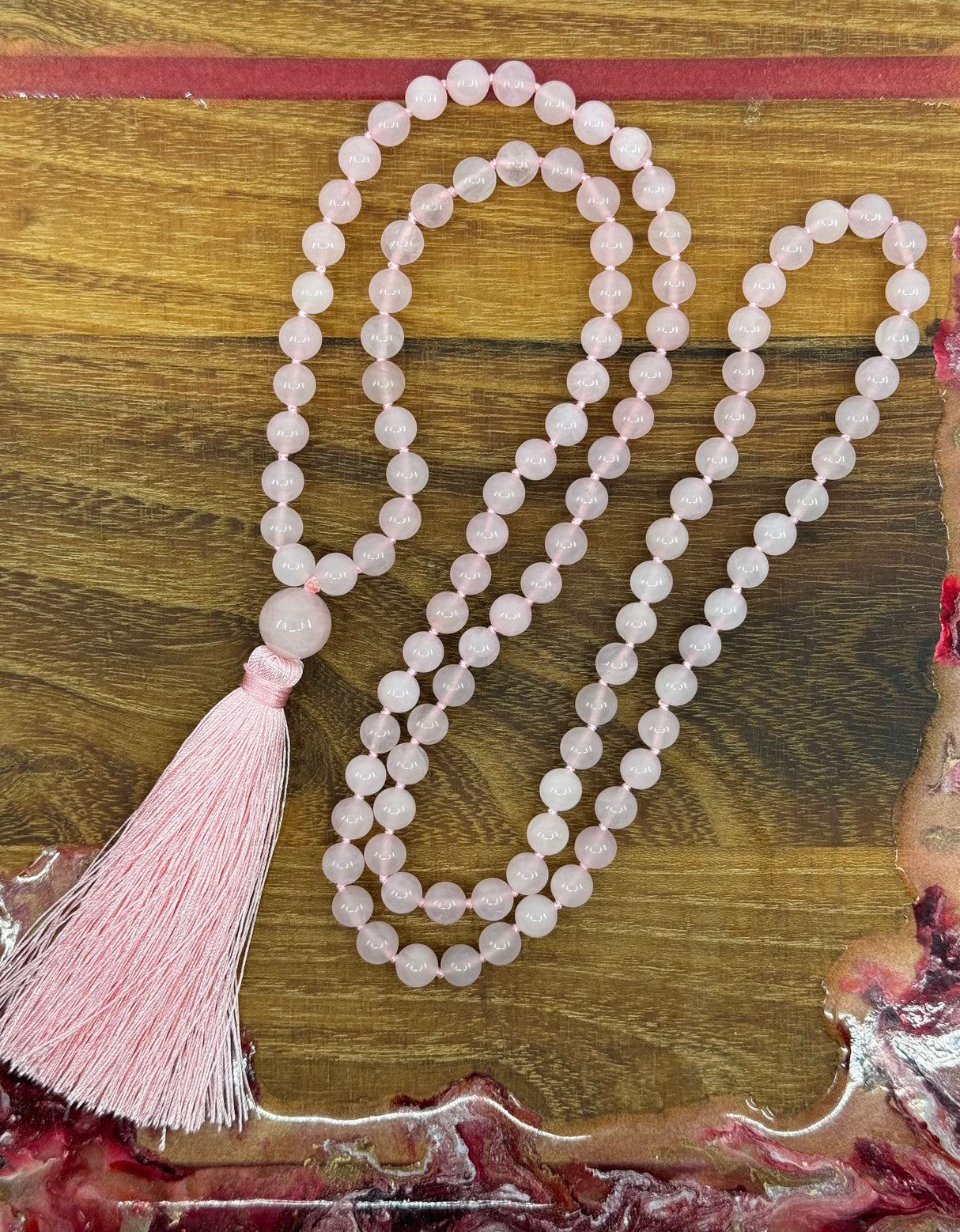 Mala Beads 108 Beads - Rose Quartz - “I radiate love, beauty, confidence and grace”