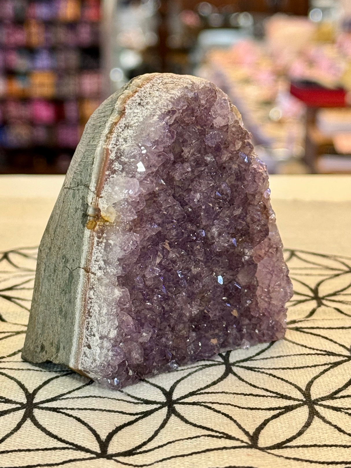 Amethyst Cluster 411g #29 -  “I trust my intuition and allow it to guide me each day”