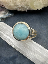 Larimar Ring Size 7 - "I allow myself to express my inner femininity".