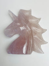 Rose Quartz Unicorn Carving 413g  - “I radiate love, beauty, confidence and grace”.