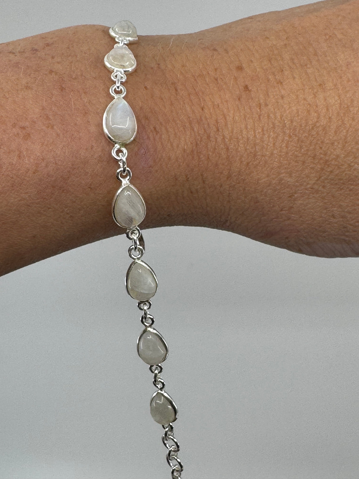 Rainbow Moonstone Sterling Silver Bracelet - “My mind is open to new possibilities and opportunities”.