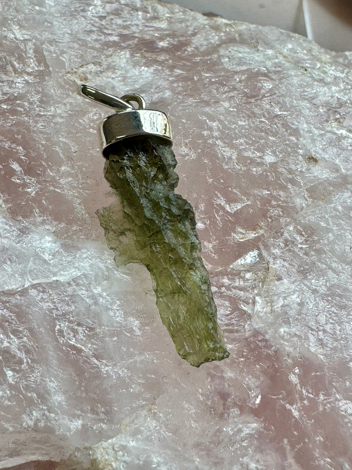 Moldavite Silver Pendant #11 2.7g- Transformation & Protection