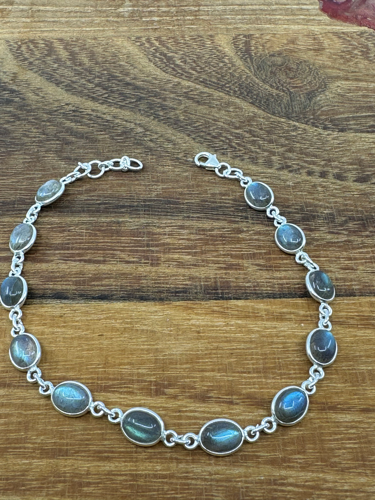 Labradorite Sterling Silver Bracelet - “I welcome change and transformation into my life”.