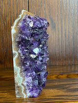 Amethyst Cluster Point A+ with polished back - #4 227g - “I trust my intuition and allow it to guide me each day”’