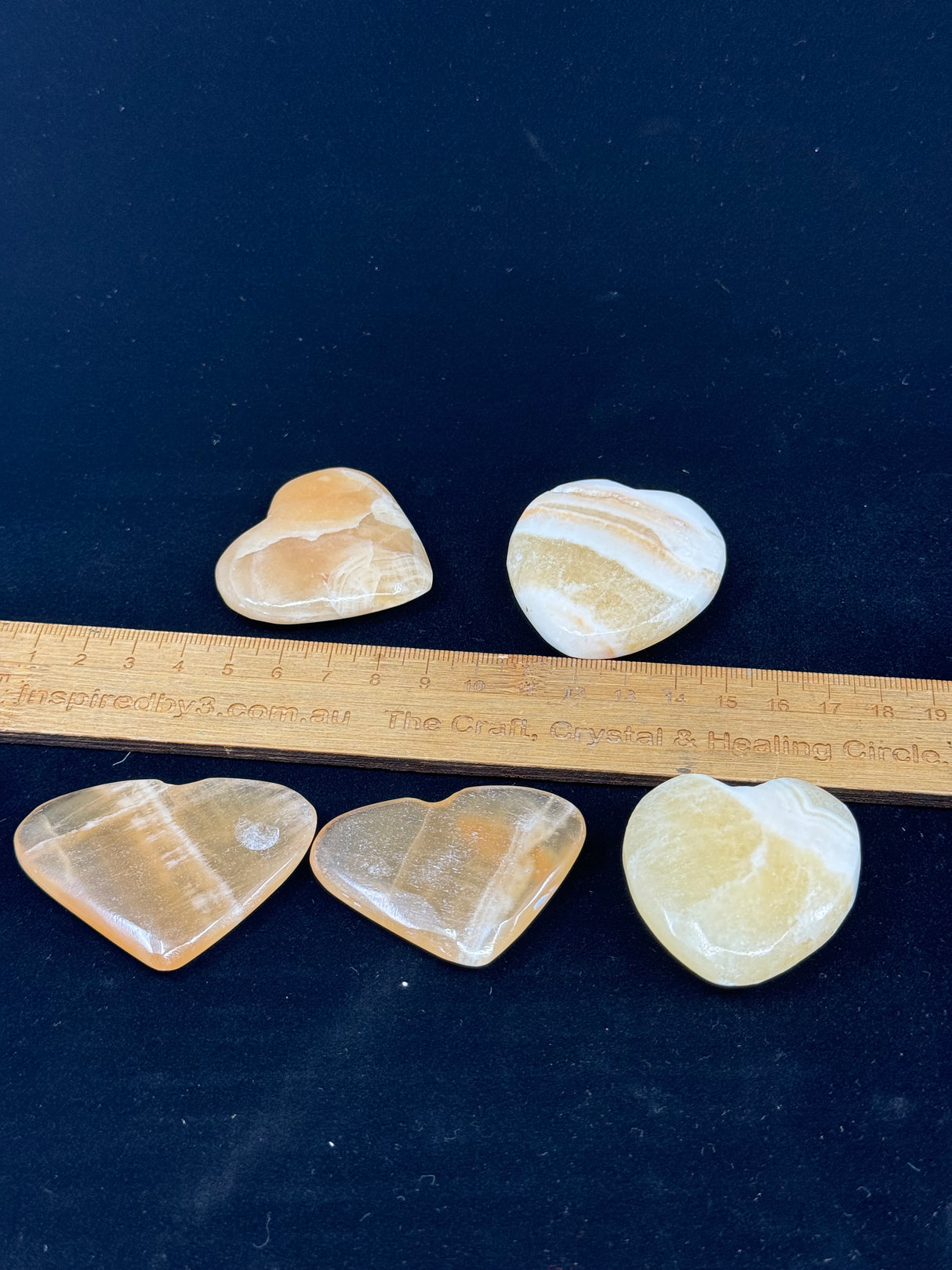 Orange Calcite Heart - "My mind is filled with new, creative ideas."